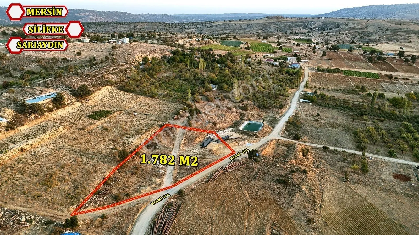 Silifke Sarıaydın Mara'ya 3 Km 1782 M² Villa İmarlı Ve Köyiçi Arsa