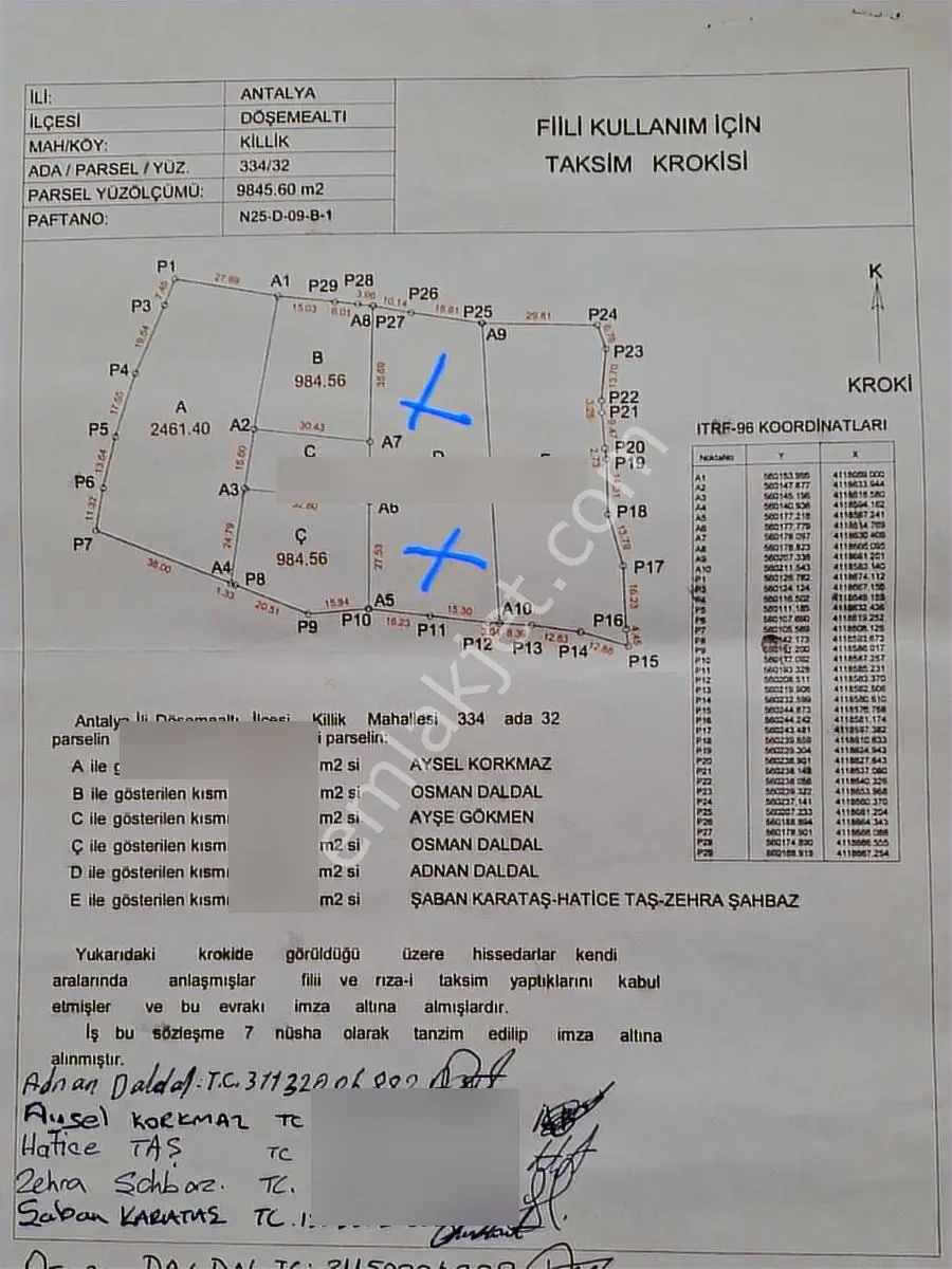 Antalya Döşemealtı Killik Köyün Yerleşim Yeri İçinde 2500 M2 - Görsel 2