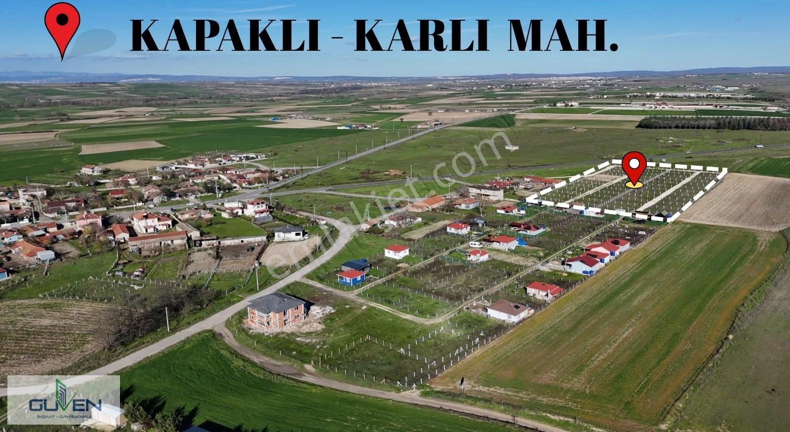 Güven'den Kapaklı'da 255m² Arsa Tel İle Çevrili Yola Cephe !!!!!