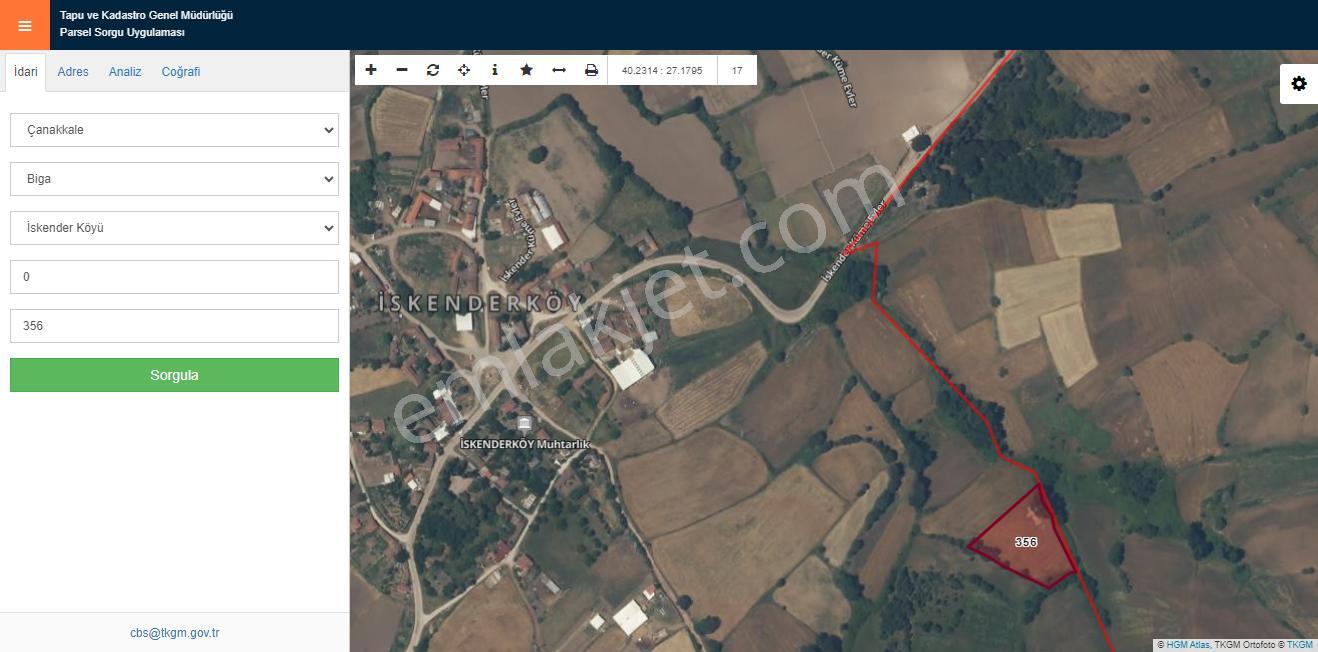 Çanakkale-biga-iskender Köyü 4400m2 Köye Yakın Tarla - Görsel 3