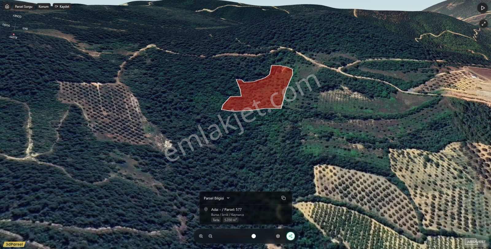 İznik Kaynarca'da Satılık 5350m² Tarla Vasfında Arazi - Görsel 9