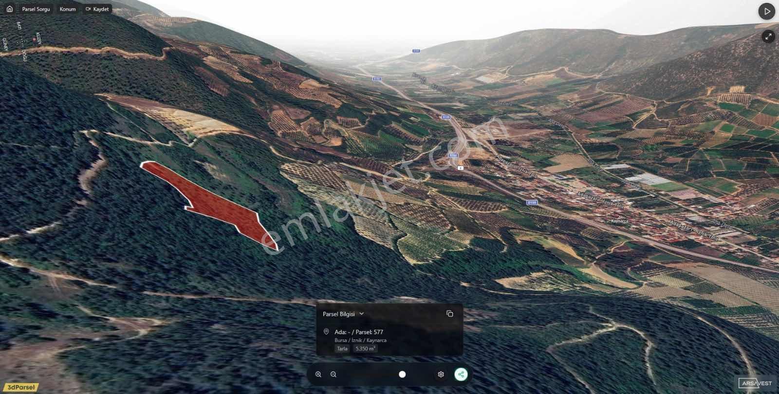 İznik Kaynarca'da Satılık 5350m² Tarla Vasfında Arazi - Görsel 8