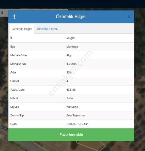 Muğla Menteşe Algıda Satılık Tarla - Görsel 2