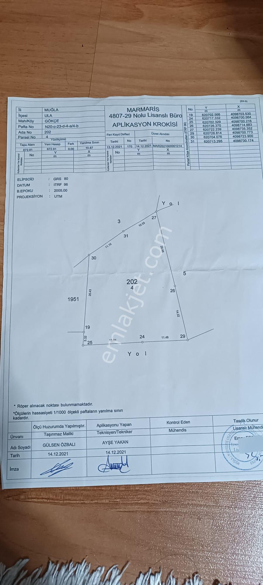 Gökçe'de Villa İmarlı Satılık Arsa - 672m² - Görsel 24