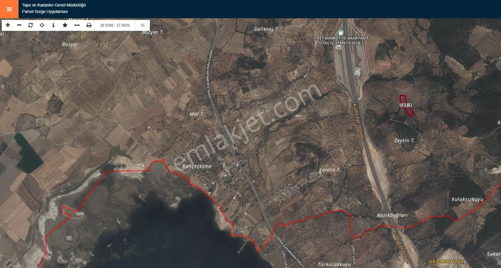 Vera'dan 11.945m² Tek Tapu Zeytinlik Tarla - Denize Yakın - Görsel 2