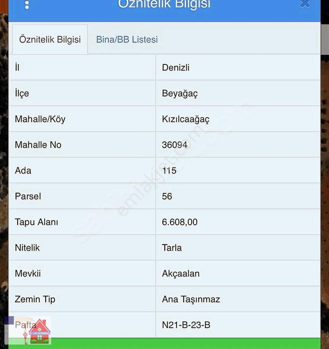 Beyağaç Kızılcaağaç Mahallesinde Köy İçi 6.6 Dönüm Arazi