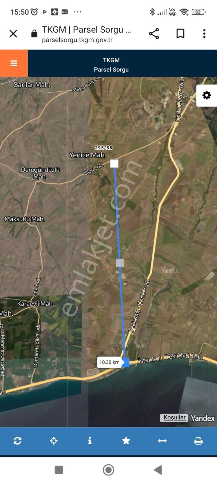 Çorlu Yenicede Resmi Yolu Olan Köye Cephe 950 M2 Kupon Yer - Görsel 11