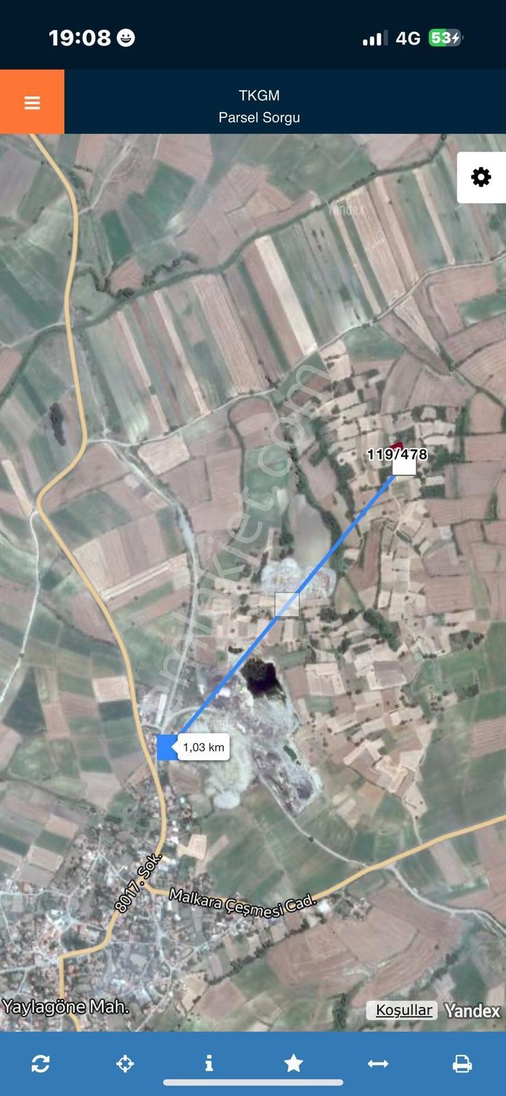 Tekirdağ Malkara Da 1300 M2 Müstakil Tarla Araç Takasına Uygun - Görsel 2