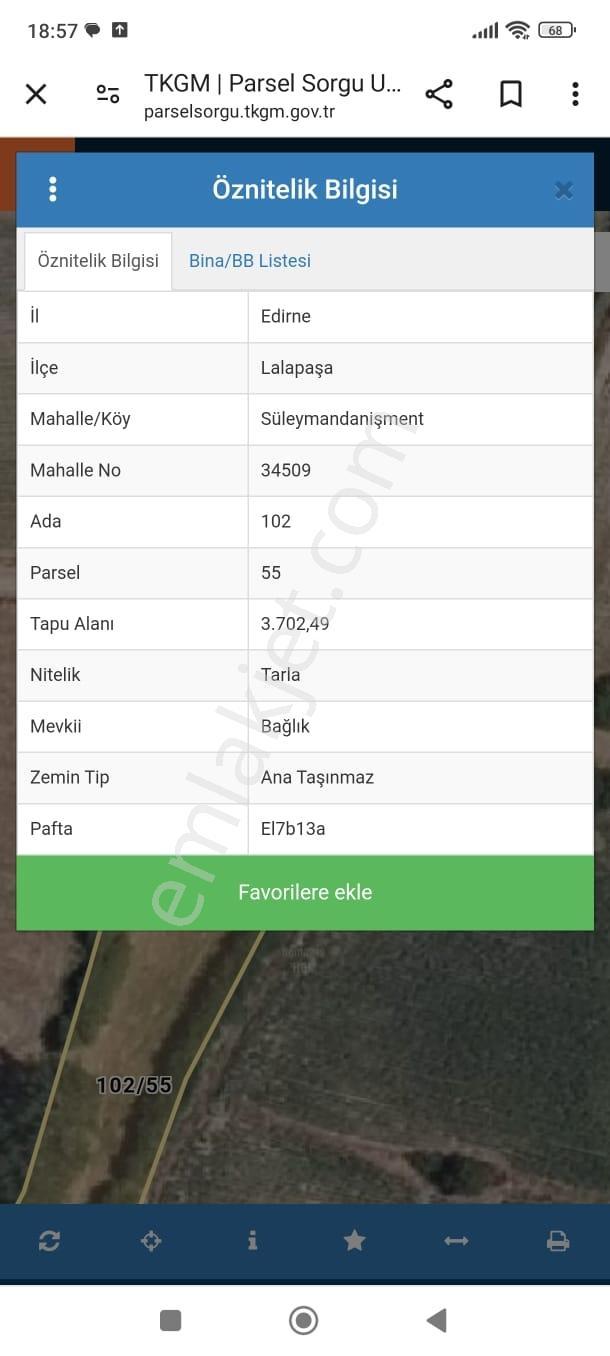 3702 M2 Müstakil Resmi Yola Cephe Etrafı Doğal Olarak Çevrili - Görsel 5