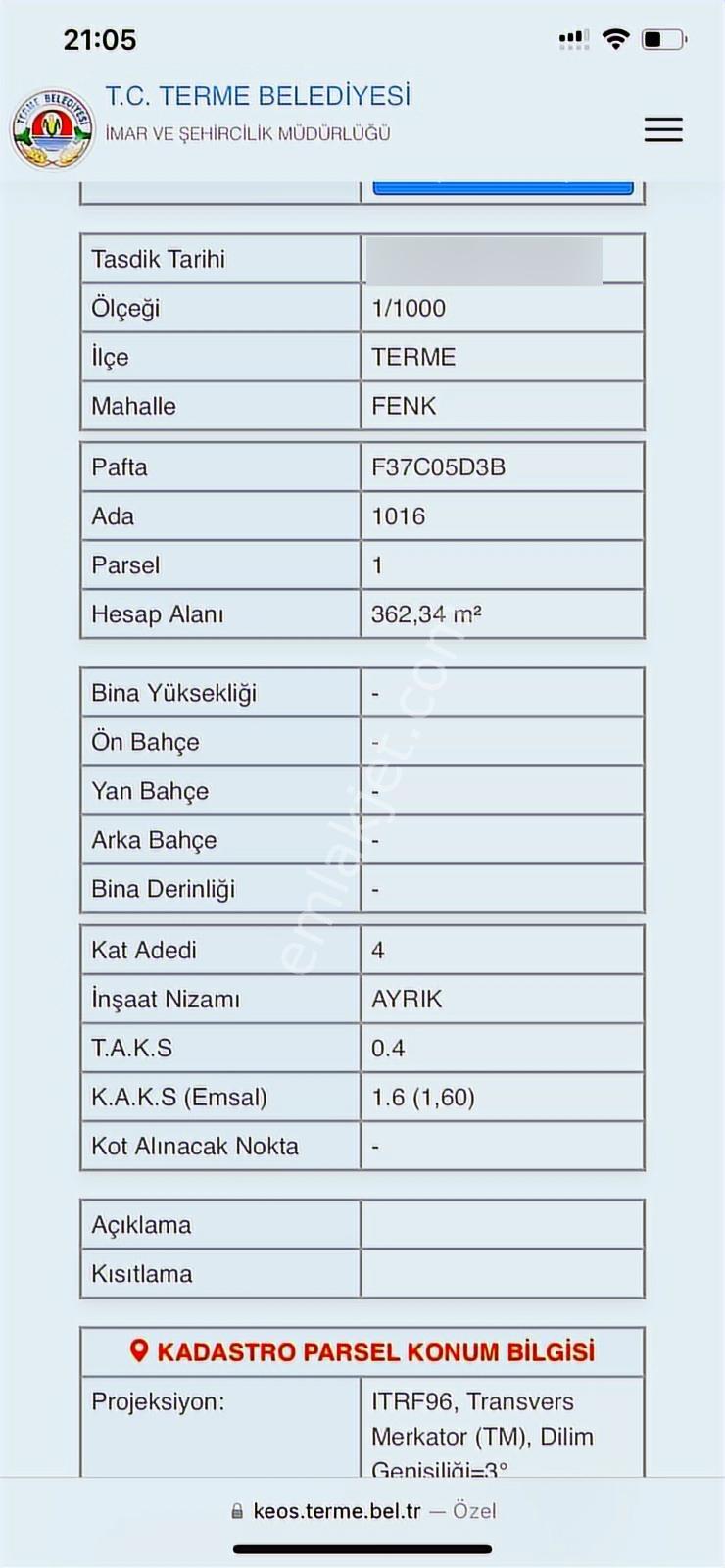 Fmc Gayrimenkul'den Terme Merkezde 4 Kata İmarlı Fırsat Parsel - Görsel 5