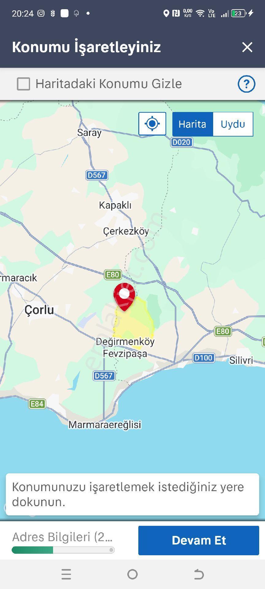 My Ekipdenistanbul Silivri Değirmenköyde Çiftyola Cephe Köşebaşı Arazi - Görsel 23