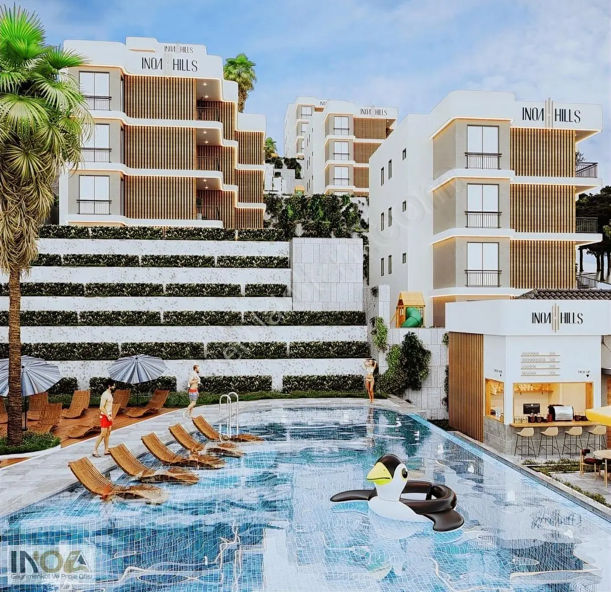 Aydın Didim Akbük'te Full Deniz Manzaralı 1+1 Satılık Daire