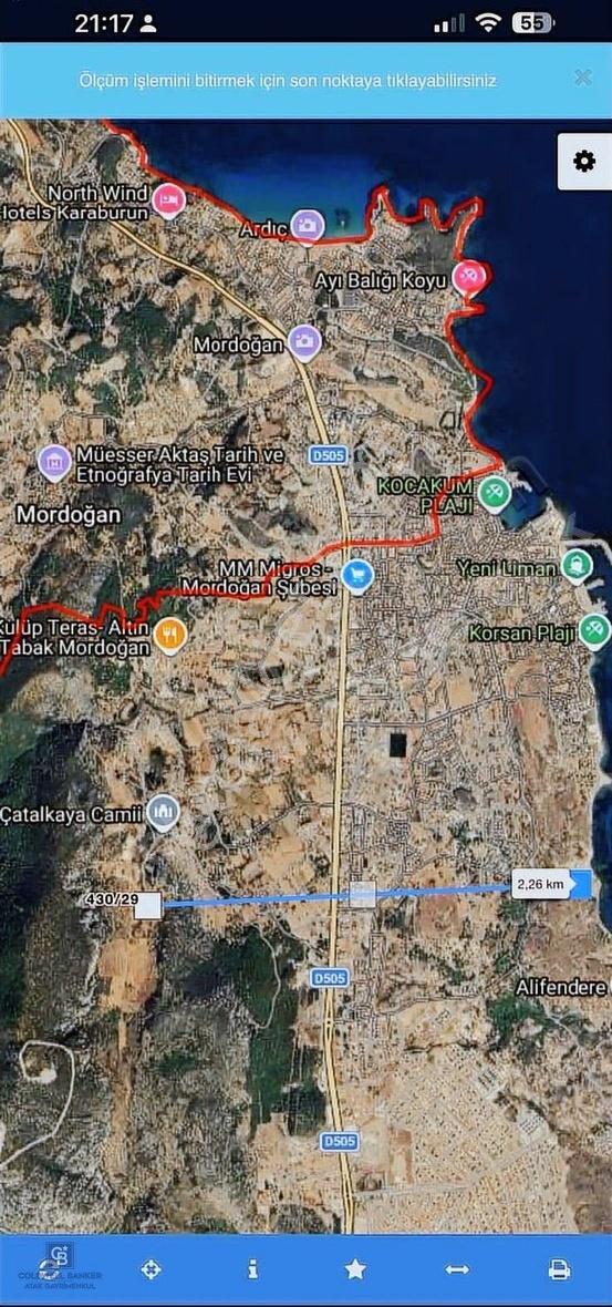 Mordağan İçinde Muhteşem Deniz Manzaralı Çatalkayada Arazi - Görsel 7