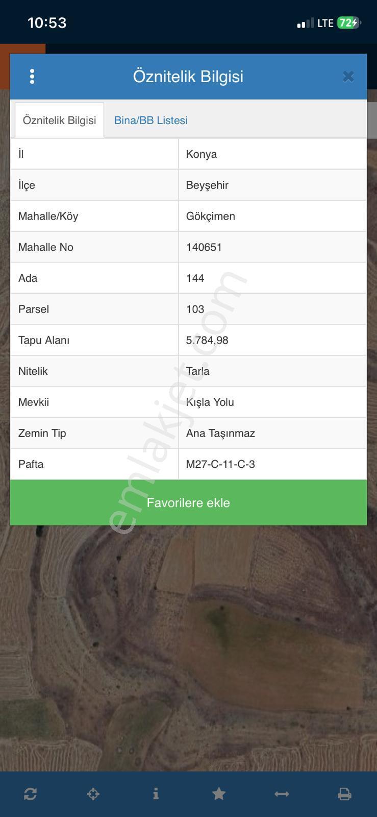Beyşehir Gökçimen Mahallesinde 5784 Metrekare Satılık Tarla. - Görsel 2