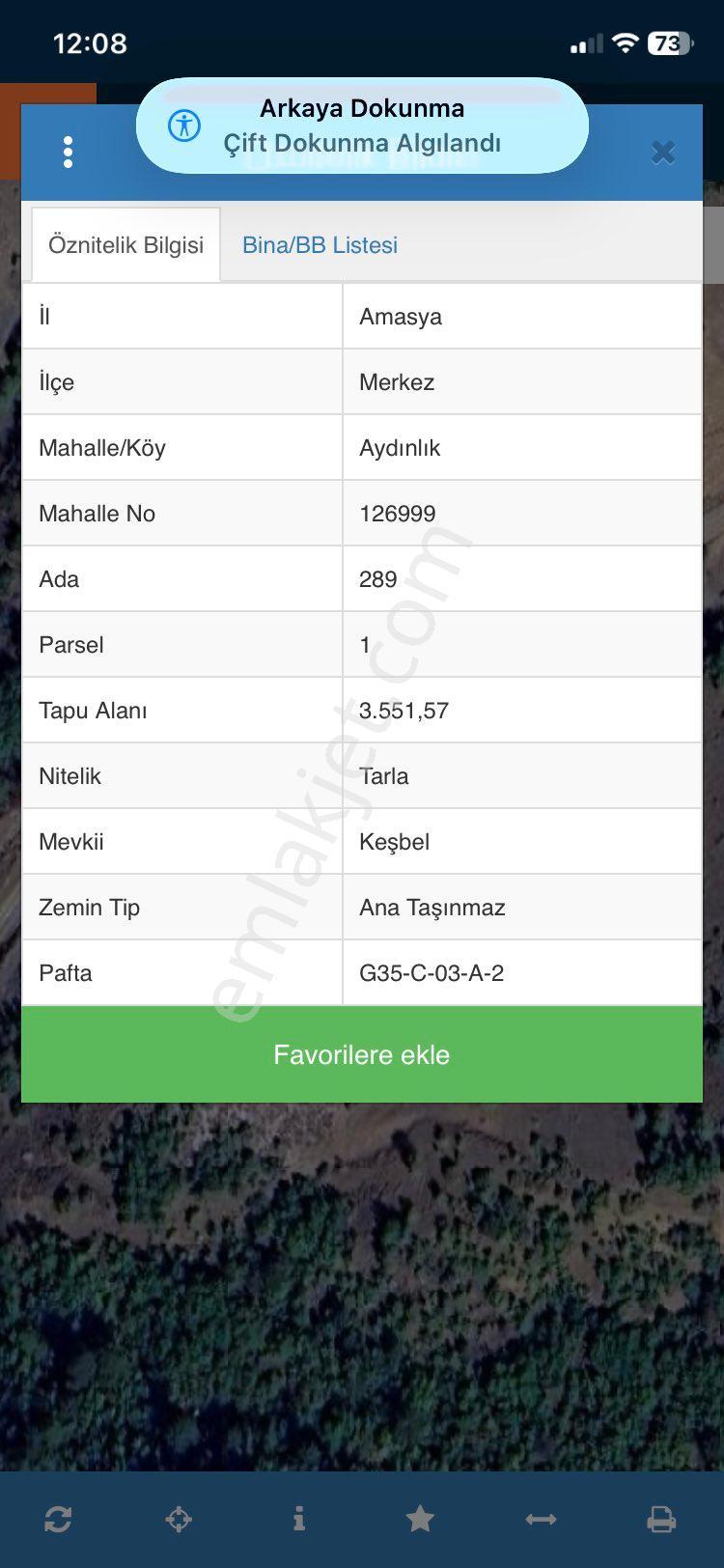 Amasya Aydınlık Köyü Satılık Tarla 3551 Mk. - Görsel 2