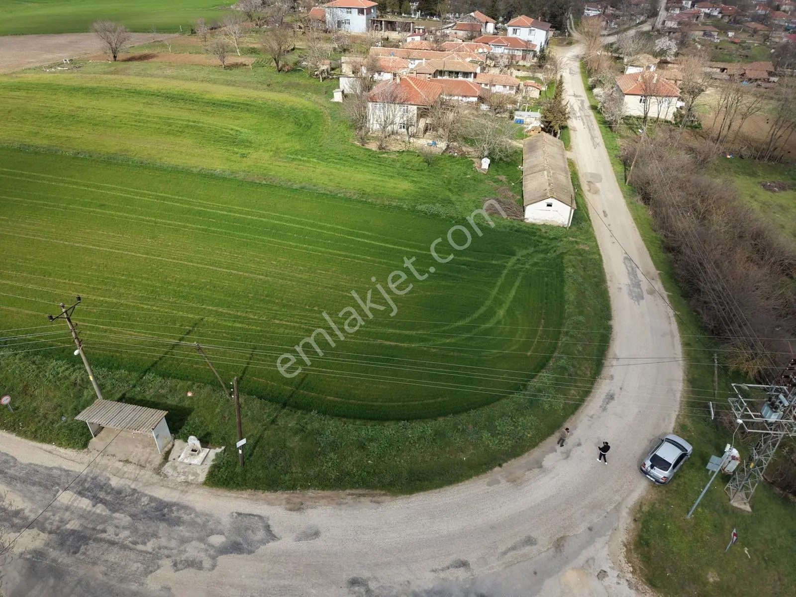 Babaeski Düğüncülü Köyü 1030m2 Satılık Köşe Parsel Arsa - Görsel 2