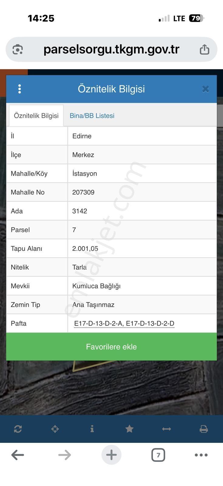 Edirne İstasyon Mahalesinde Satılık 2.000m² Arazi - Görsel 3