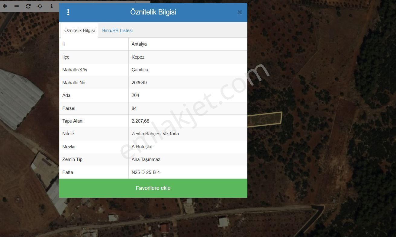 Kepez Çamlıca'da Satılık Zeytin Bahçeli Arazi (4413 M²) - Görsel 31