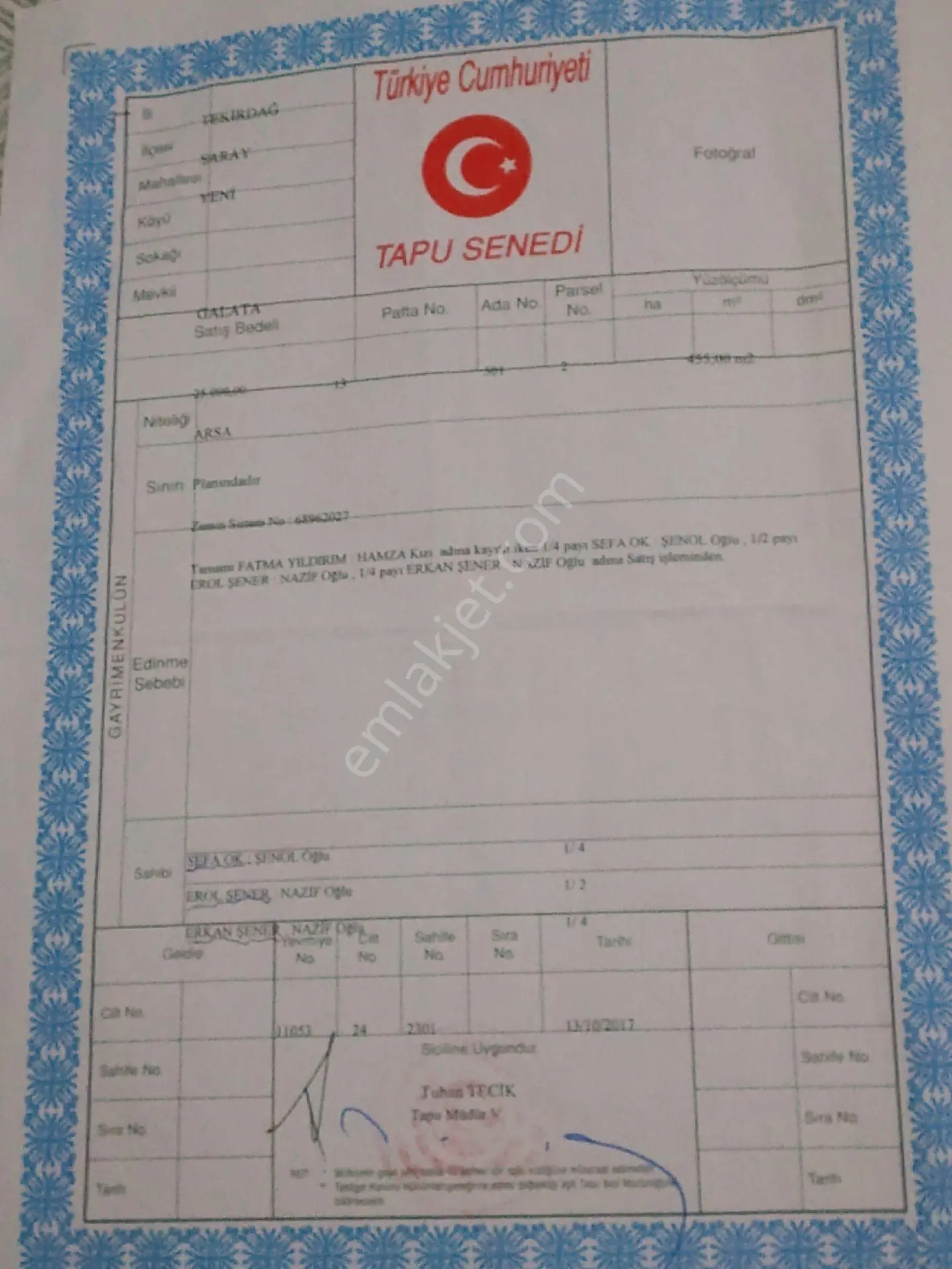 Saray Yenı Mh De Satılık Konut Imarlı