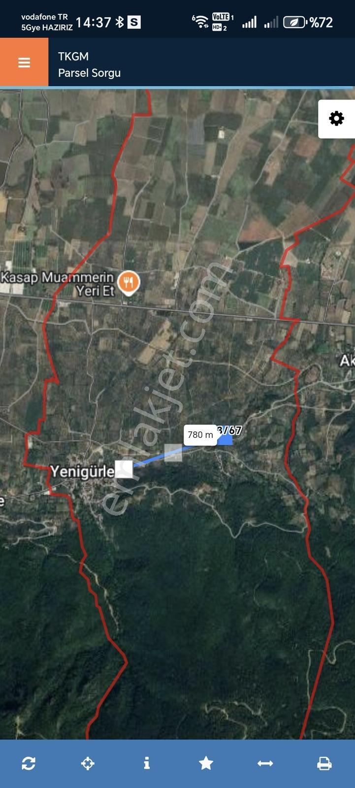 Bursa Orhangazi Yenigürle 980 M2 Tek Tapu - Görsel 2
