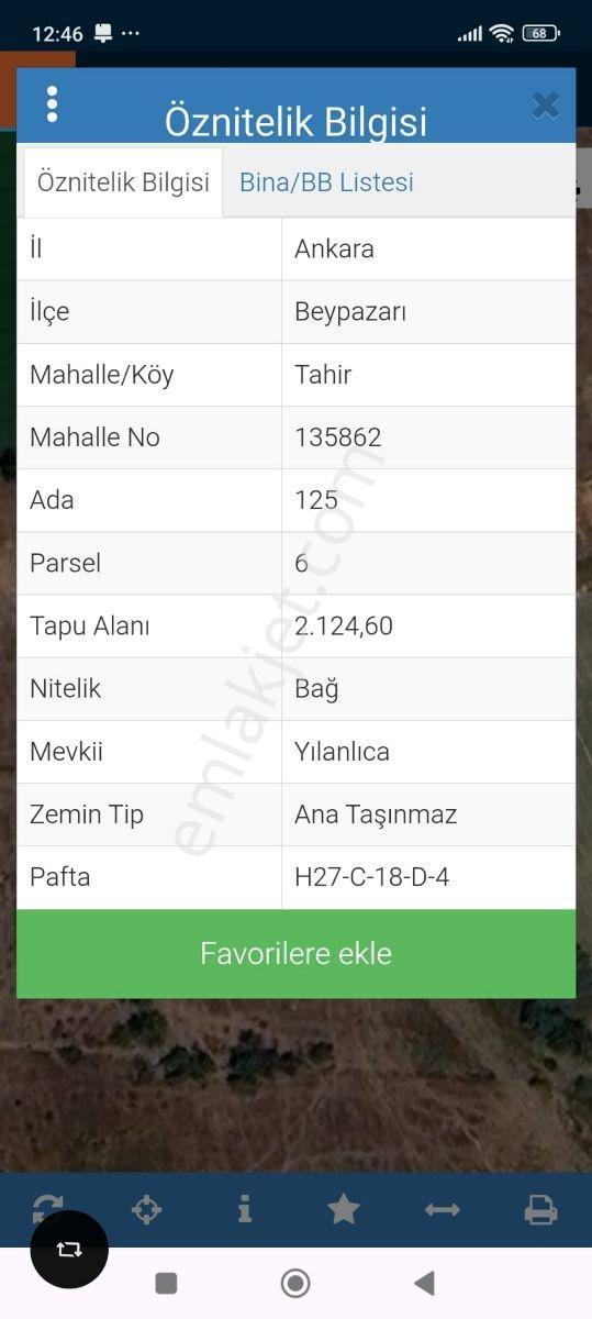 Ankara Beypazarı Tahir Köyünde Satılık Tarla - Görsel 2