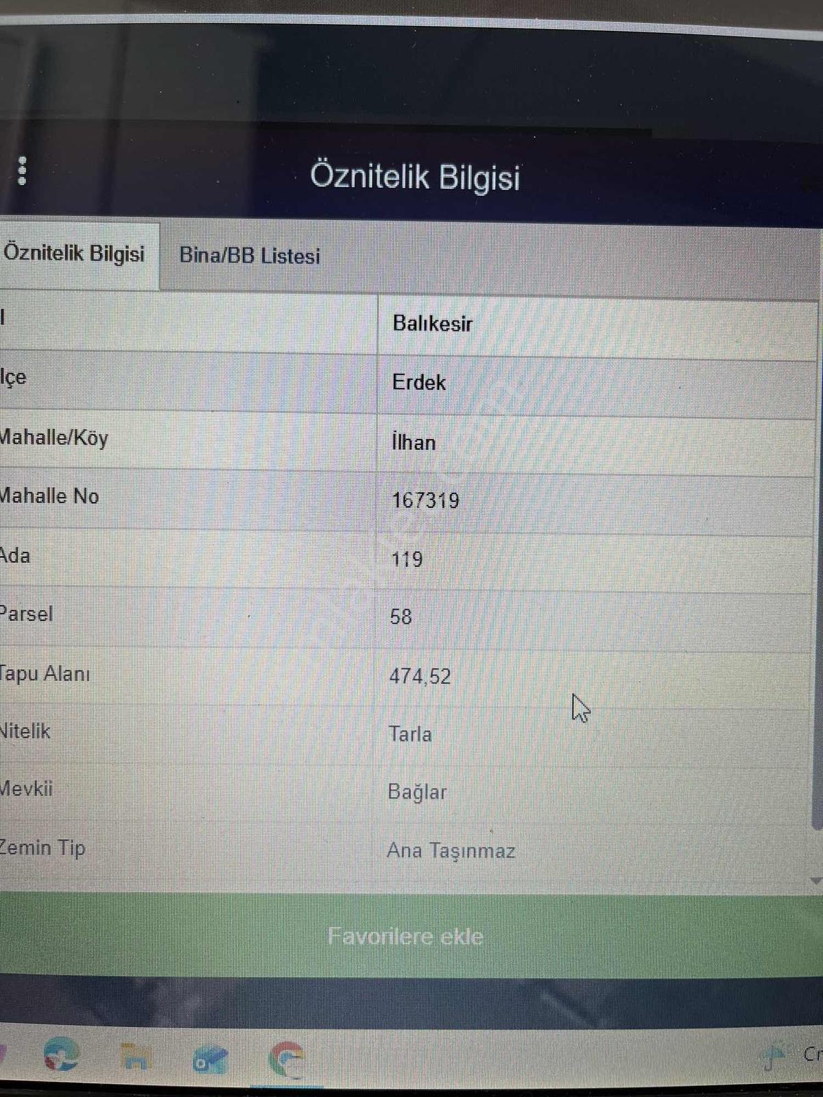 Balıkesir Erdek İlhanlıda Satılık Arsa