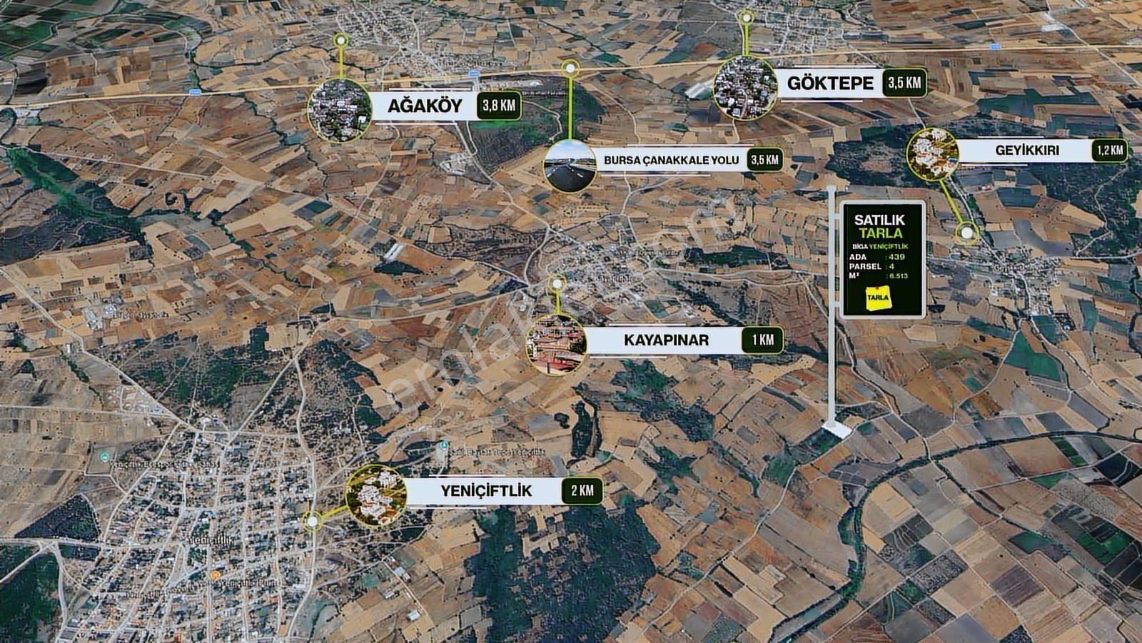Expert'ten Çanakkale Biga Yeniçiftlik Bölgesinde Satılık Tarla - Görsel 2