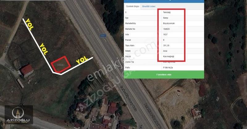 Saray Büyükyoncalı'da Çevreyoluna 2. Parsel Satılık 301m2 Arsa - Görsel 17