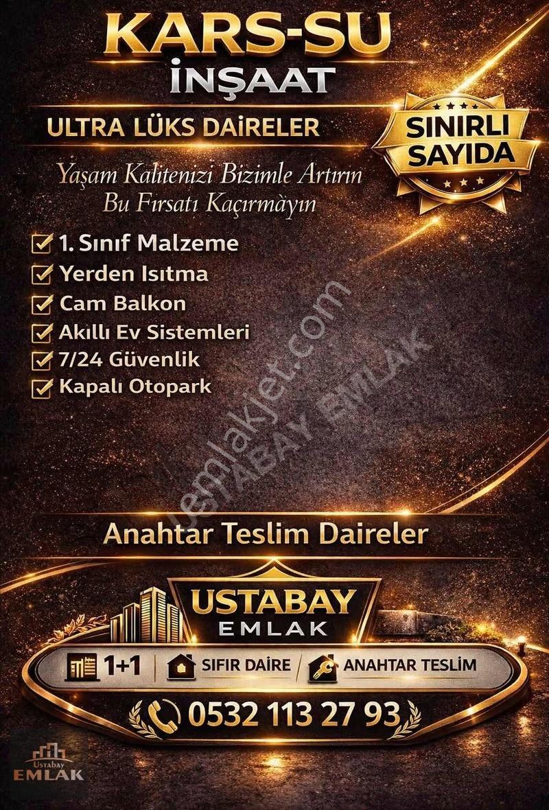 Kars-su İnşaattan Şehrin Merkezinde Satılık 1+1 Lüx Daireler
