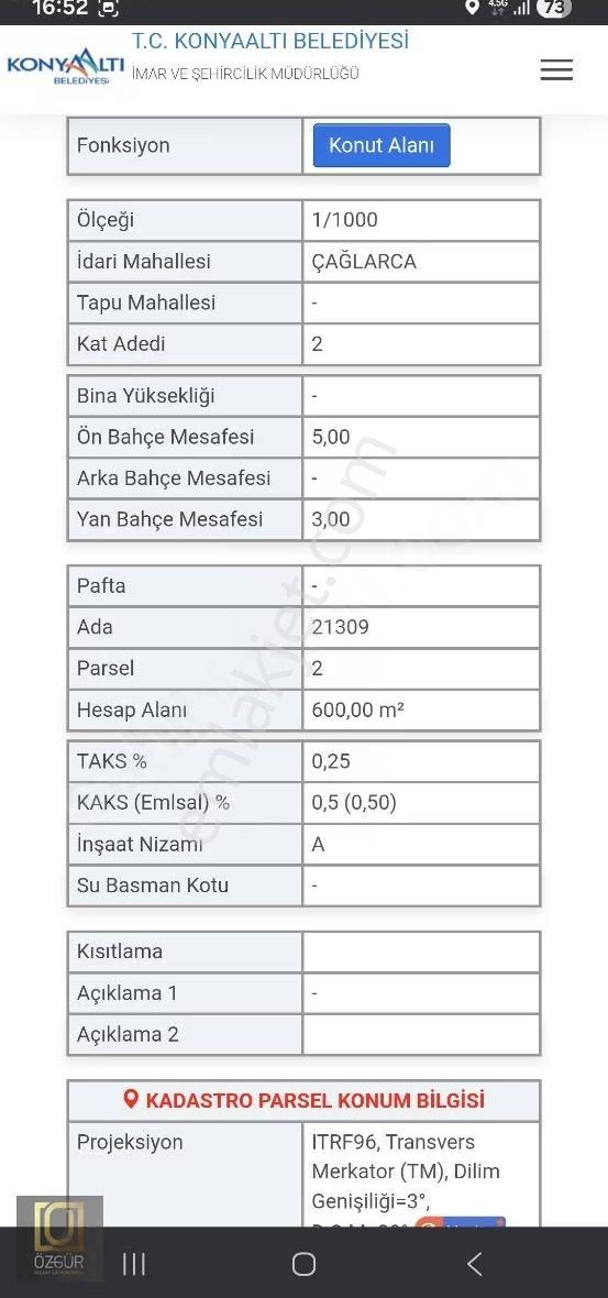 Konyaaltı Çağlarca Feslikanda Arsa - Görsel 2