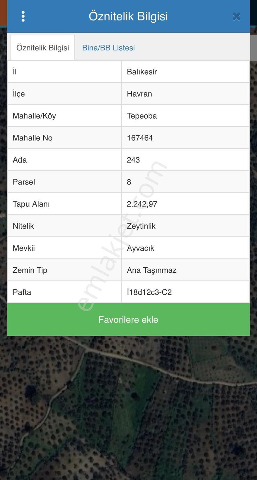 Havran Tepeoba Köyünde Satılık 2243 M2 Zeytinlik - Görsel 3