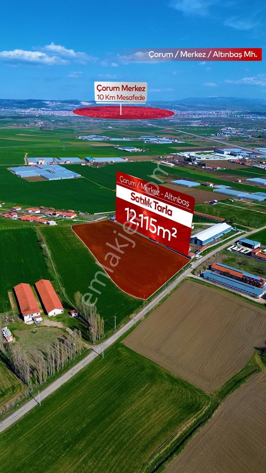 Truva'dan Çorum-merkez Altınbaşta Anayola Cephe Yatırımlık Tarla