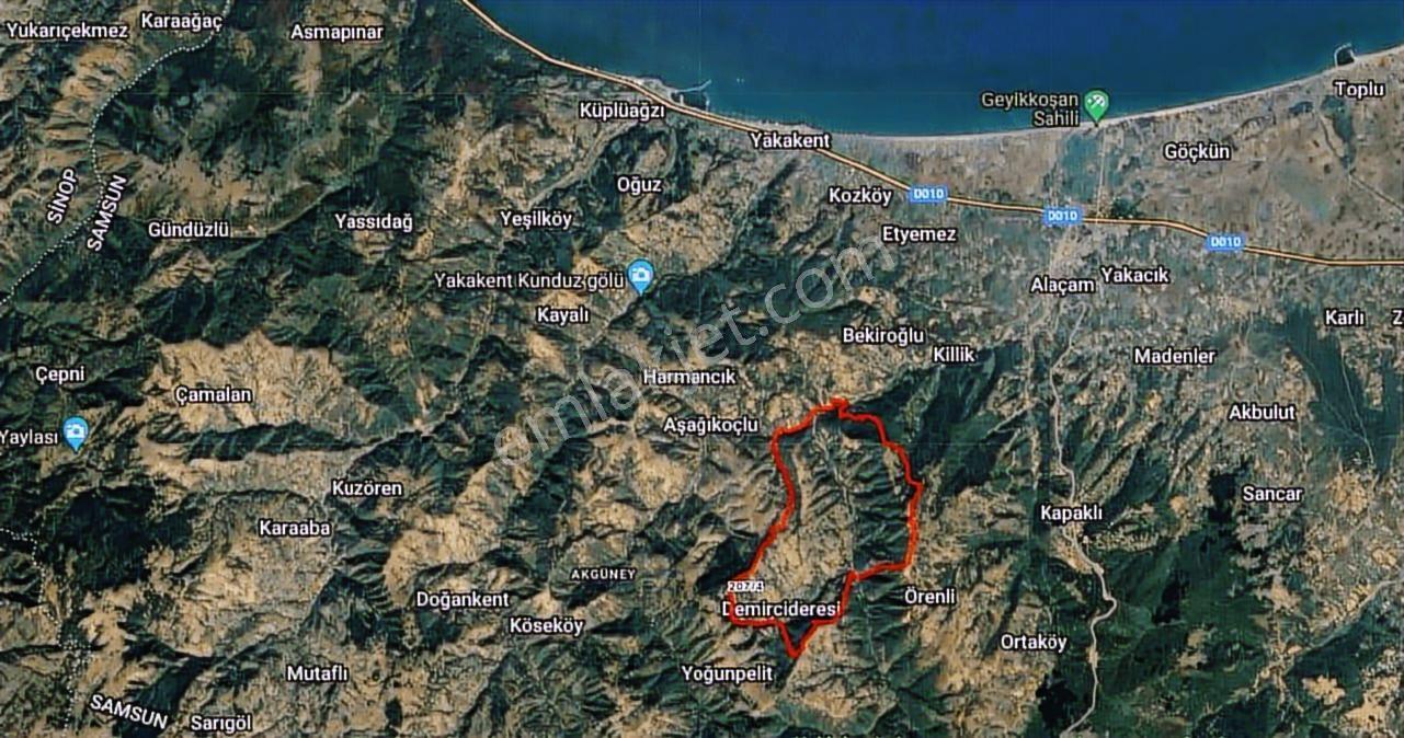 Samsun Alaçam Demircideresi Köyü'nde 5542 M2 Satılık Tarla - Görsel 9