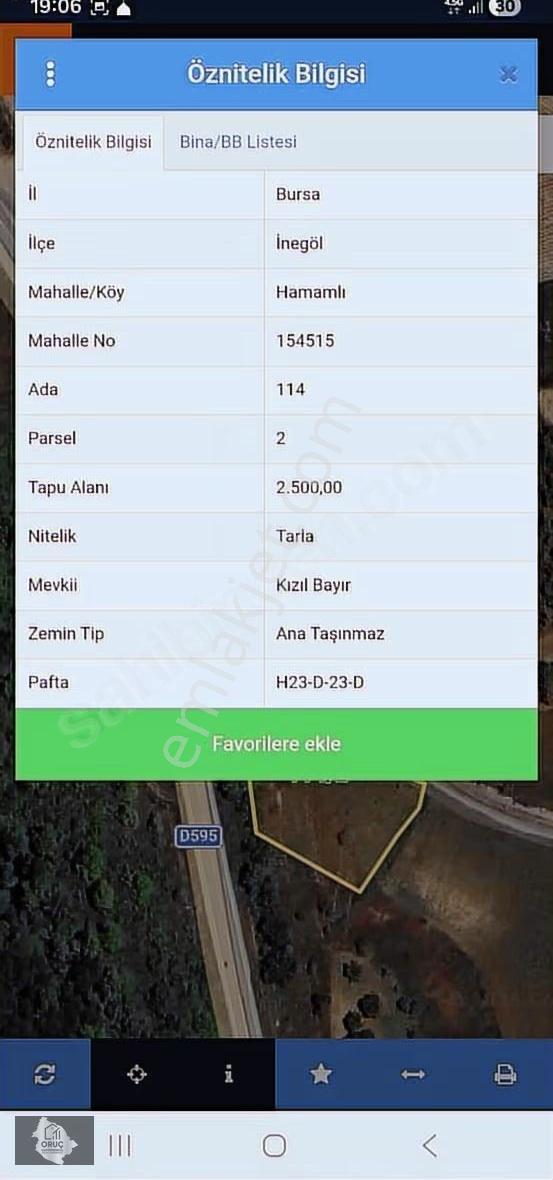 Hamamlıda Çift Asfalta Cephe 2.500 M2 Değerli Parsel - Görsel 3