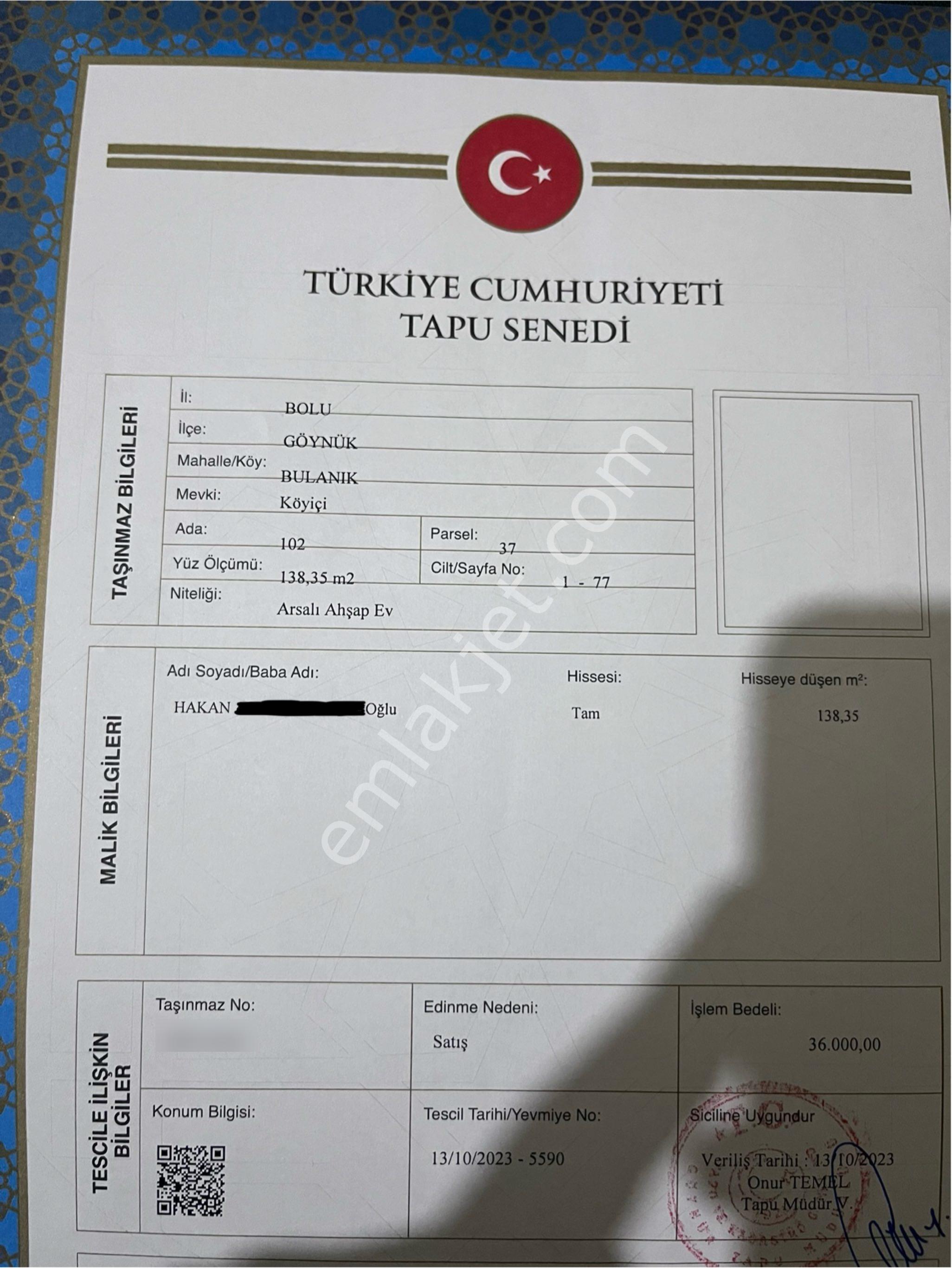 Bolu Göynük Bulanık Köyünde İmarlı Ev Yeri. Araç Takası Olur - Görsel 17