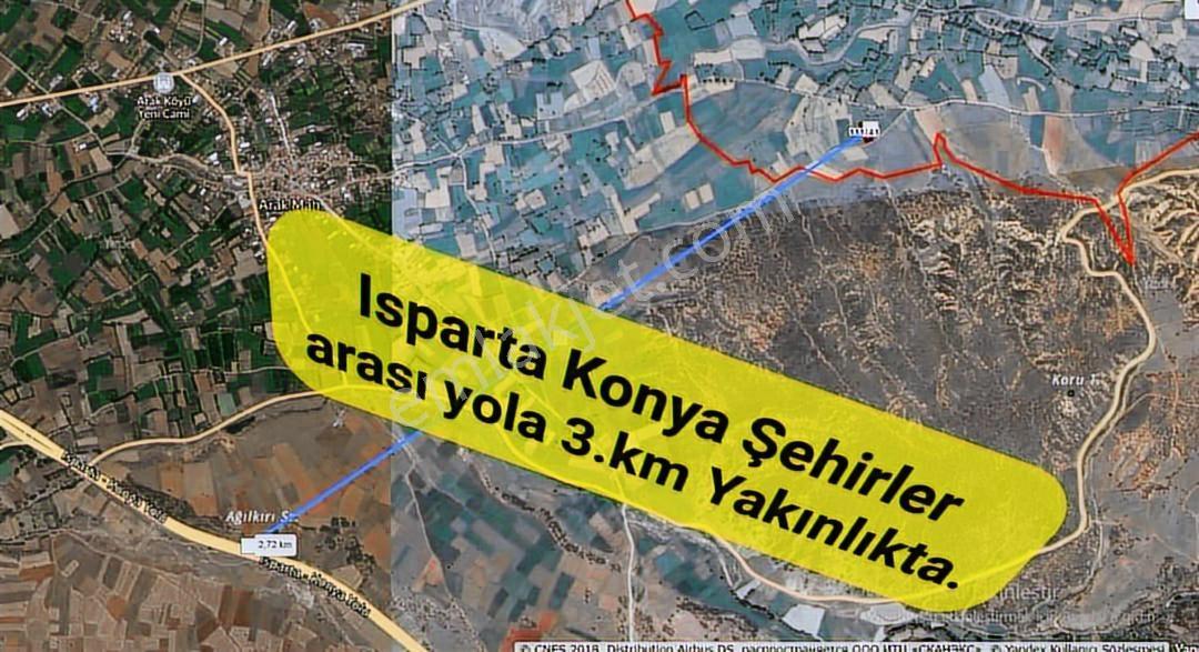 Köy Merkezine 1.5 Km Yakınlıkta Resmi Yollu Tarla. - Görsel 8