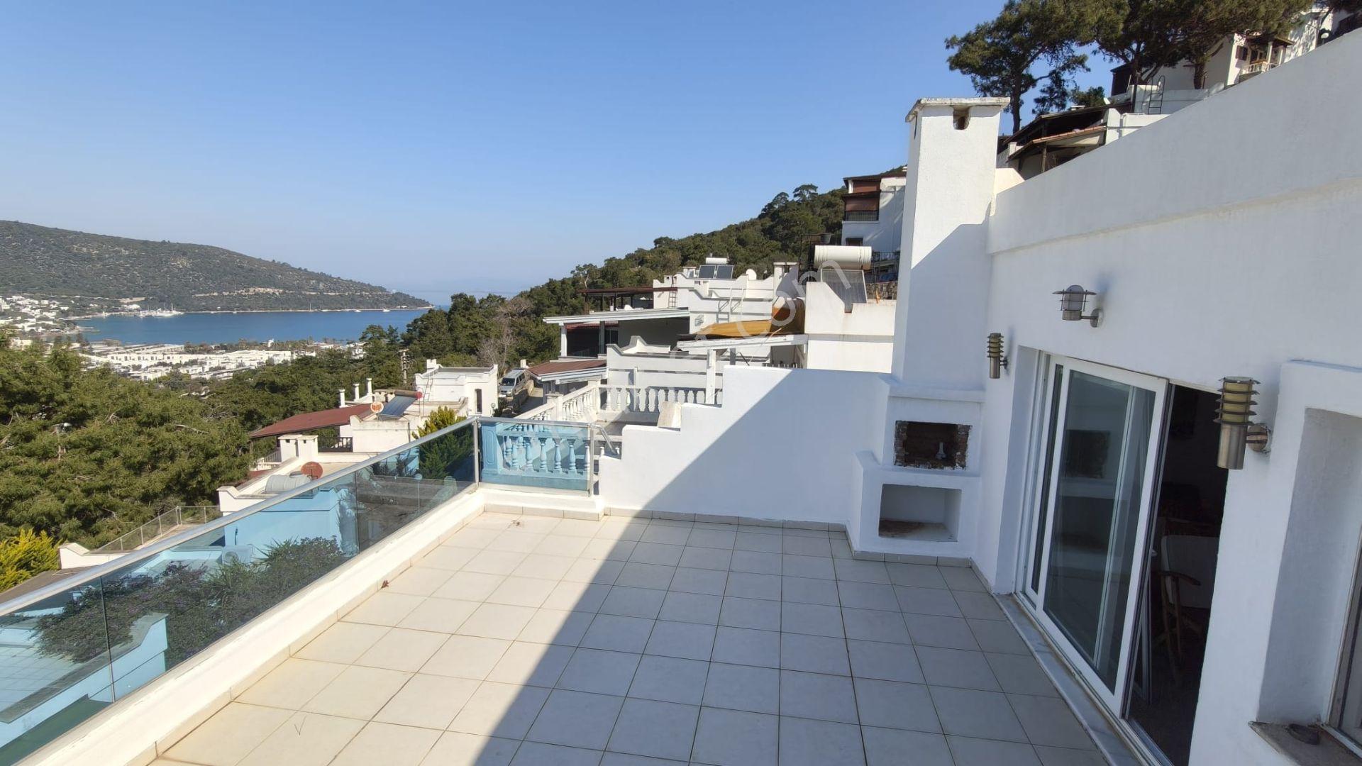 Bodrum Torba Satılık Deniz Manzaralı Kapalı Garaj Tripleks Villa - Görsel 30