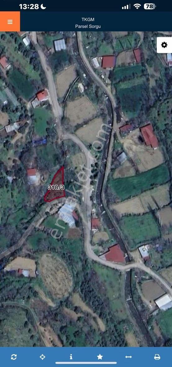 Pek Emlaktan Eğridere Satılık 480m2 Yol Kenarı Bahçe
