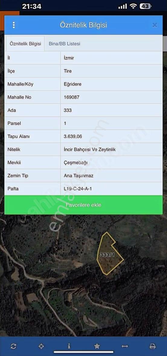 Pek Emlaktan Uygun Fiyats Eğridere De Satılık İncir Ve Zeytinlik - Görsel 11