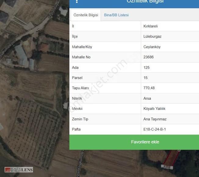 Kırklareli Lüleburgazda İmarlı Ve Resmi Yollu Arsa - Görsel 2