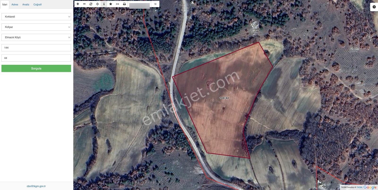Kırklareli Kofçaz Elmacık 28.940 M2 Asfalta Cephe Tarla !