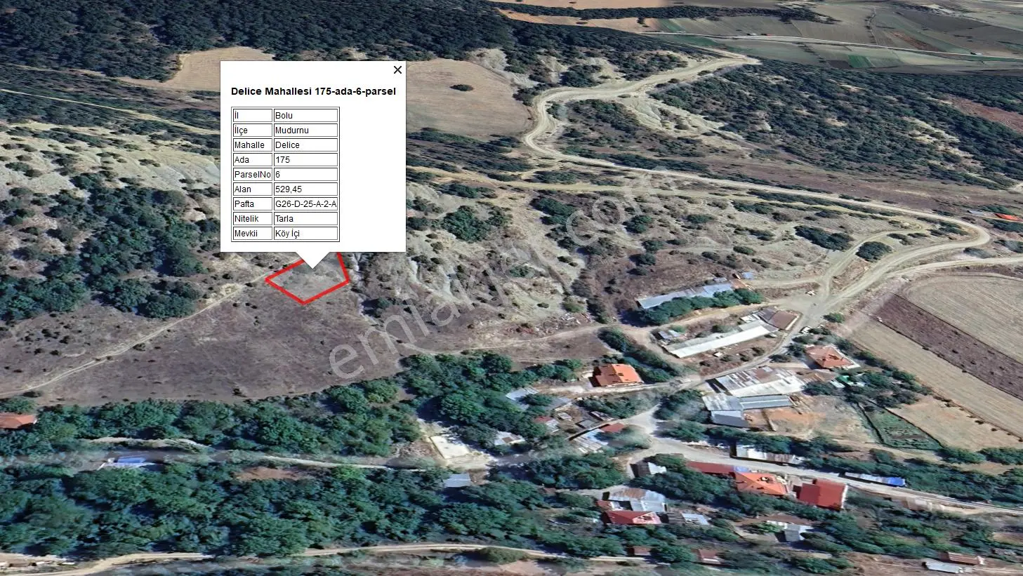 Mudurnu Delice Köyünde Köy İçi 529 M2 Tarla - Görsel 3