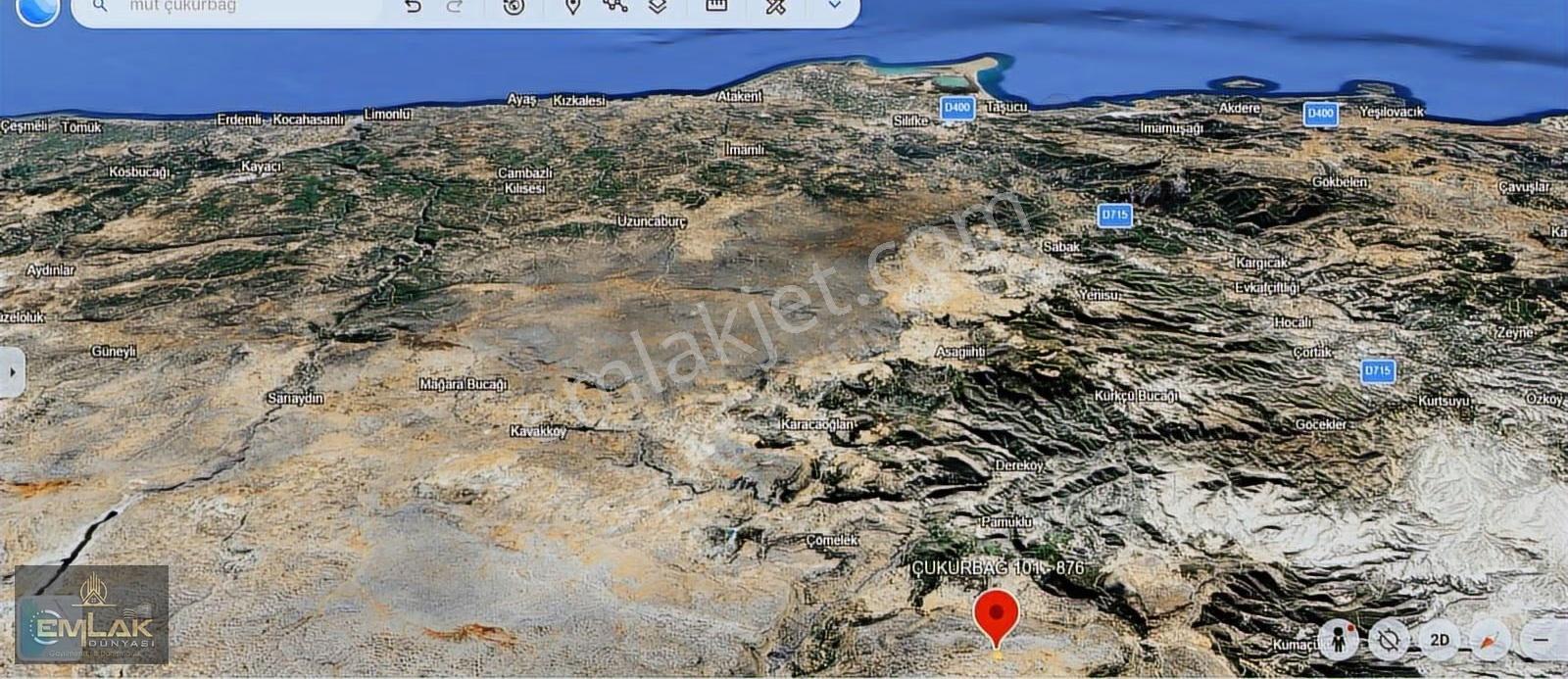 Mersin Mut'ta 8.059 M2 Çok Uygun Fiyata Tek Tapu Tarla - Görsel 3