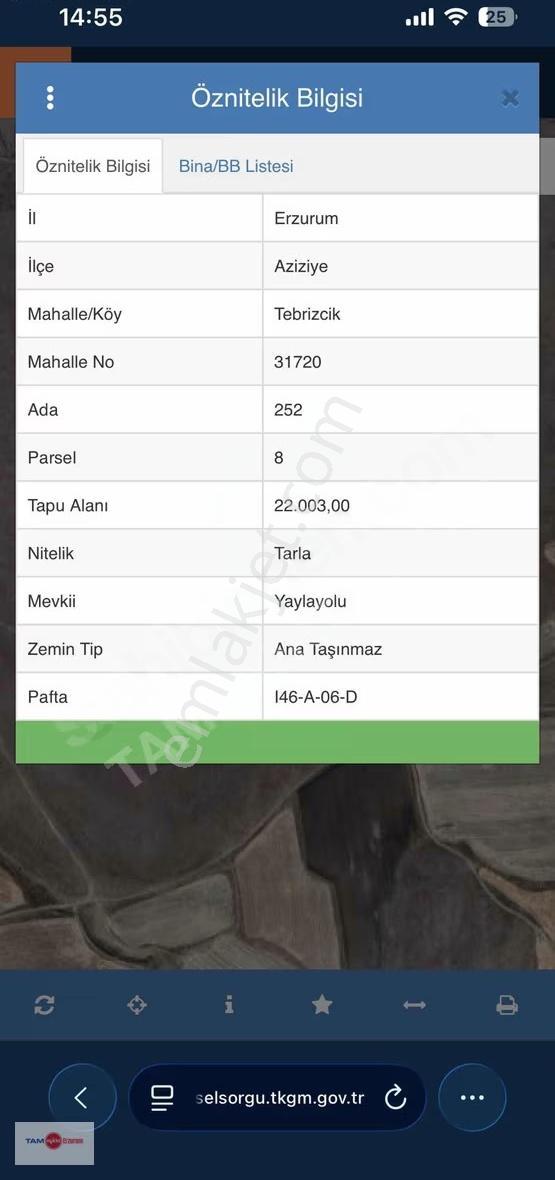 Tam Nokta Kent'ten Aziziye Tebrizcik Mahallesi'nde Satılık Tarla - Görsel 2