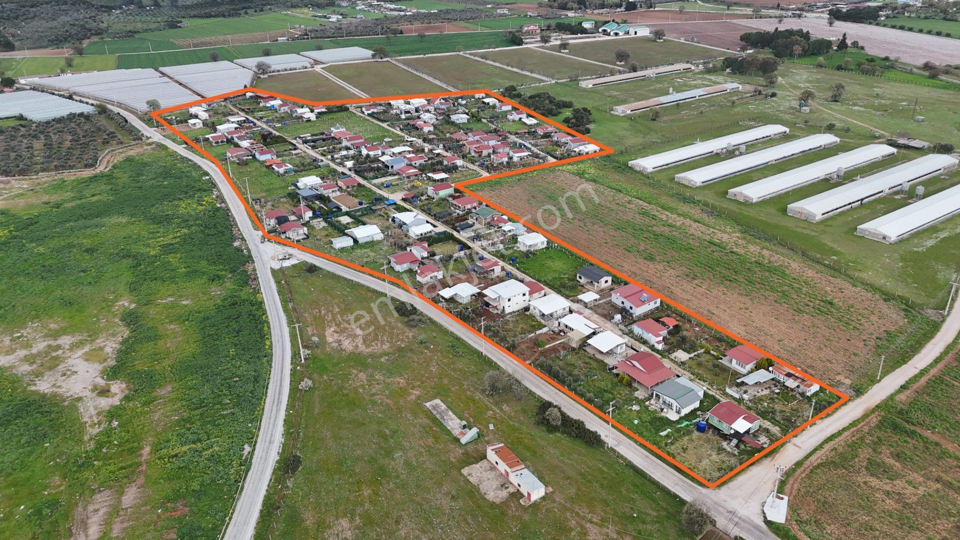 İzmir Menderes Çakaltepede Noterden Satışlı 400m2 Bahçeli Ev Prefabrik 2+1