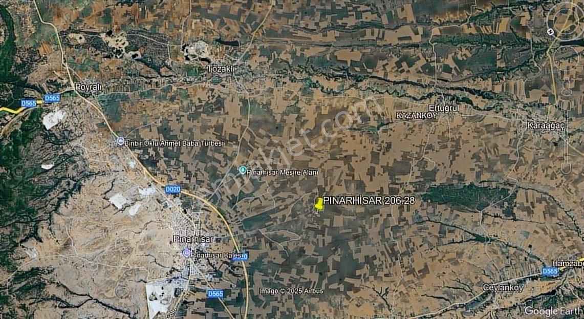 Atuğ Emlaktan Pınarhisar Dere Mahallesinde 1580 M² Satılık Tarla - Görsel 9