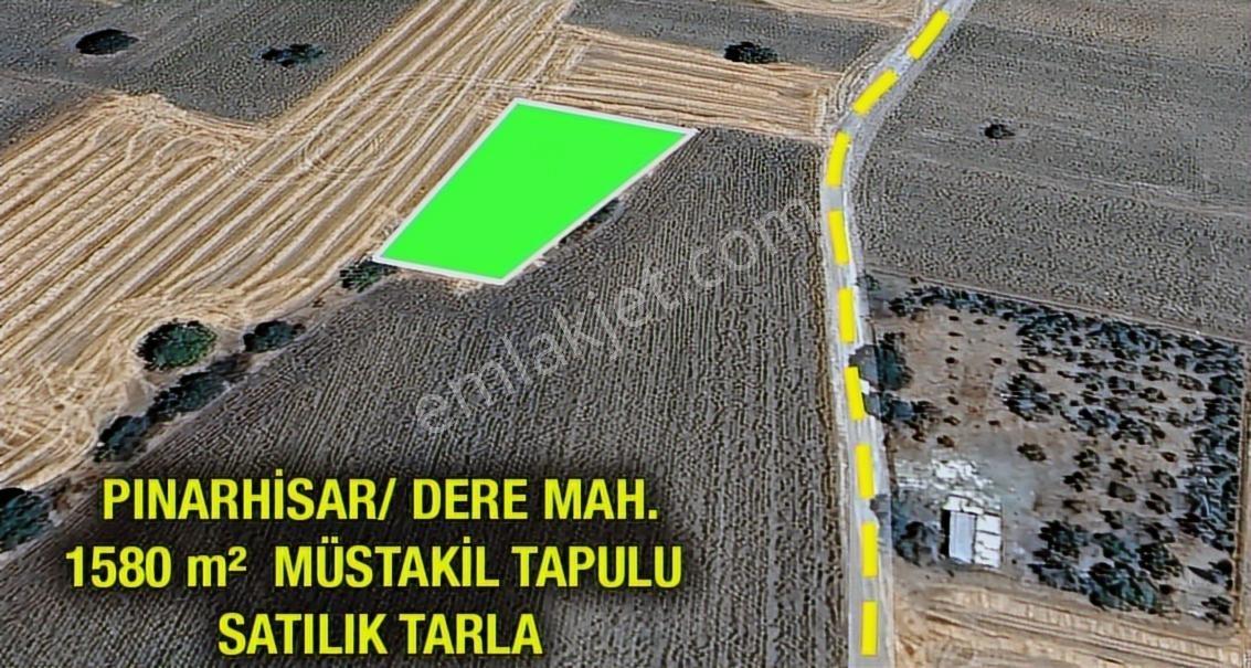 Atuğ Emlaktan Pınarhisar Dere Mahallesinde 1580 M² Satılık Tarla