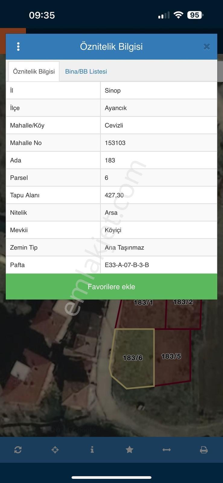 Sinop Ayancık Cevizli Mahallesi Gelişime 3 Kat İmarlı 536m2 - Görsel 3