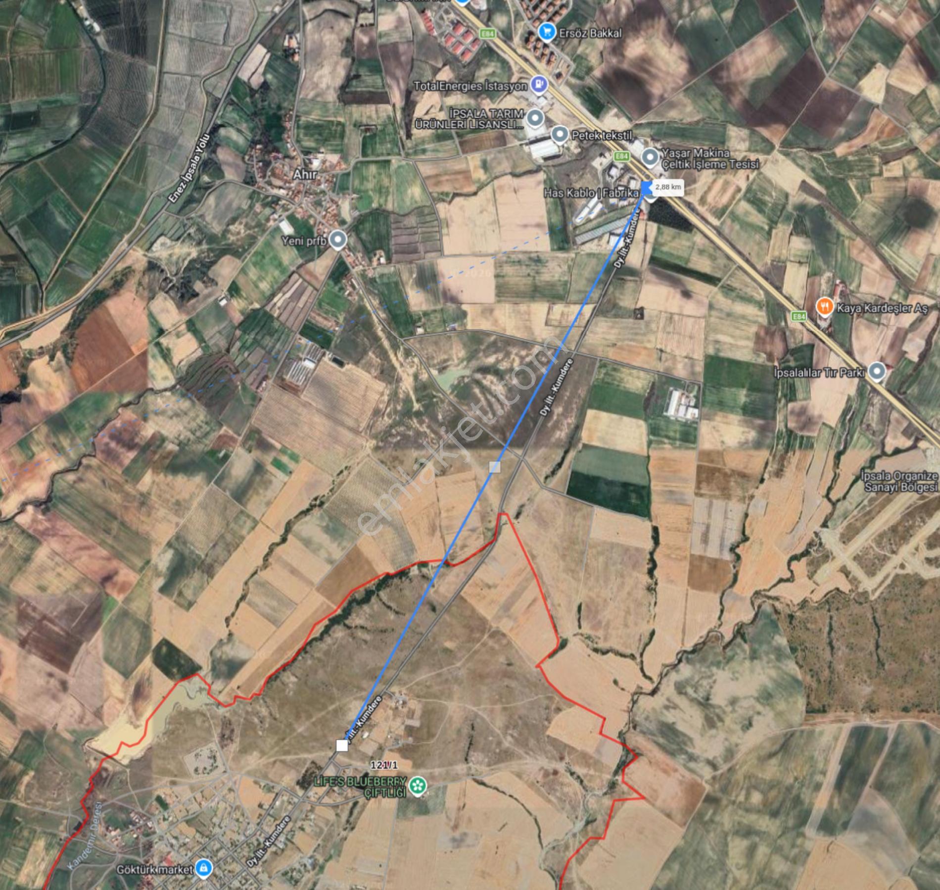Edirne İli İpsala İlçesi Kumdere Köyü Konut İmarlı 734 M2 Satılık Arsa - Görsel 2