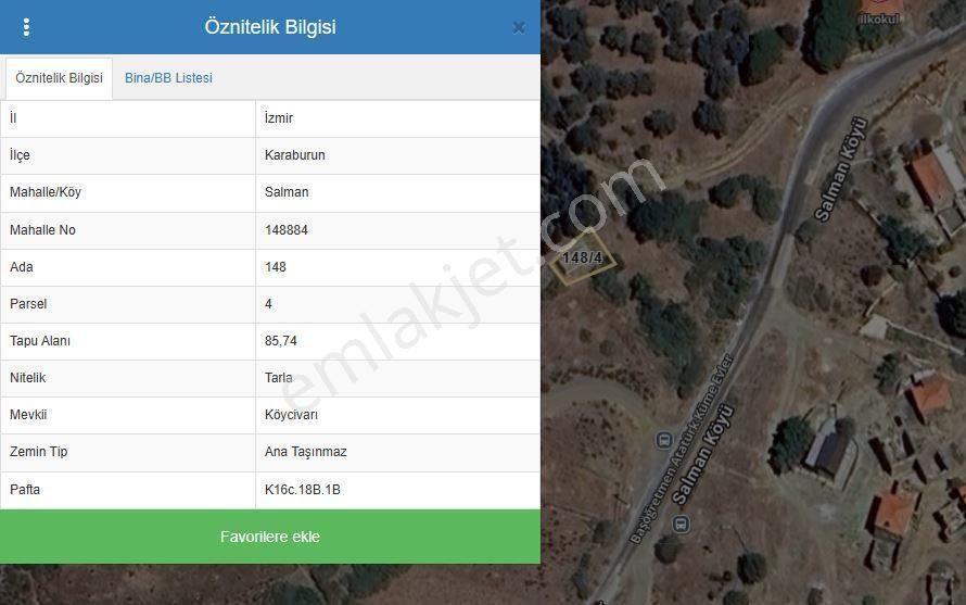 Karaburun, Salman Köyü’nde, İçinde Konteyner Olan, Müstakil Yatırımlık Arsa - Görsel 15